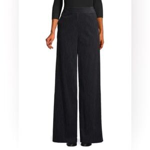 Frame Striped Cotton-blend Corduroy Wide-leg Pants Navy Size 4